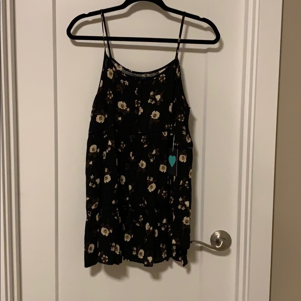 Mini floral swing dress